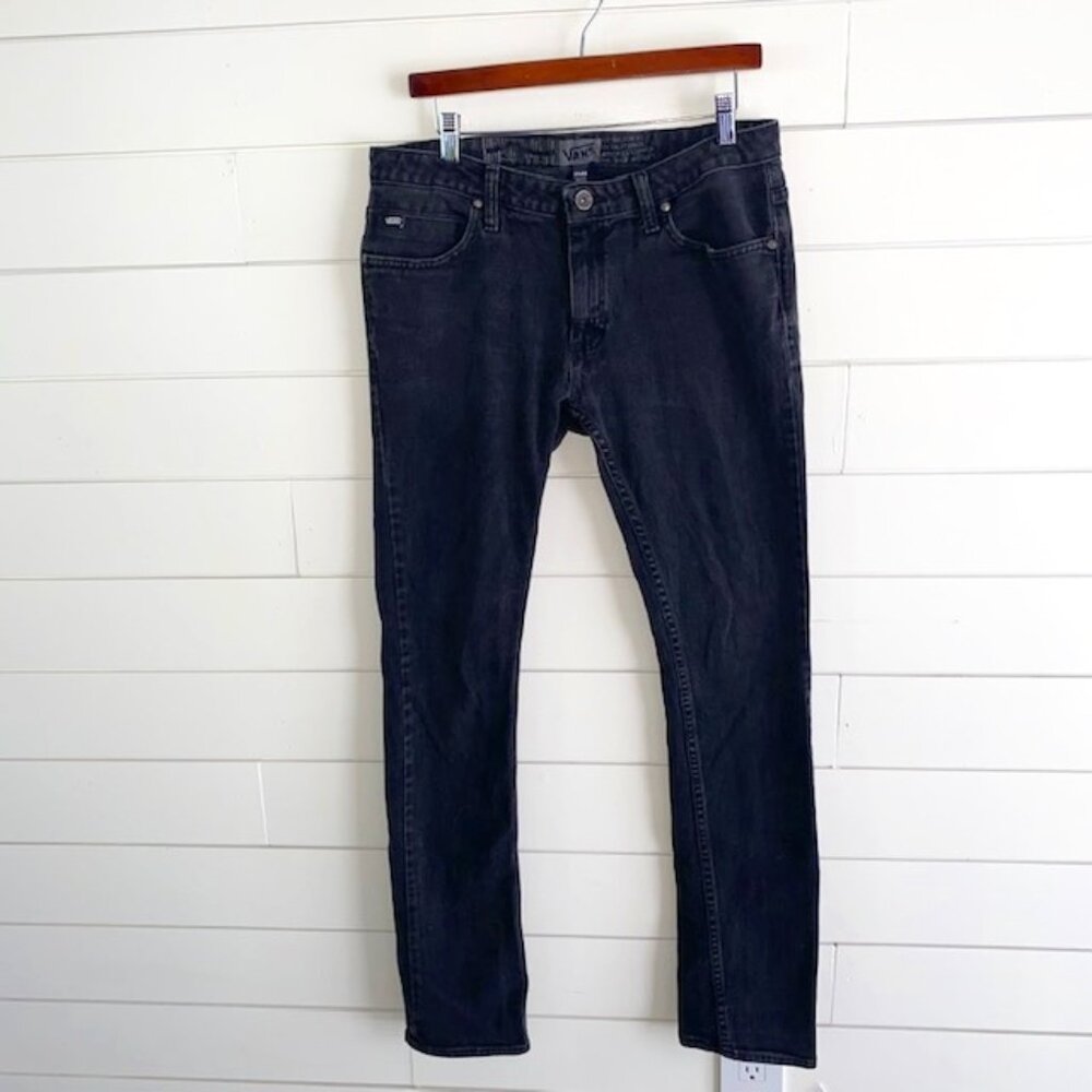 Vans Slim Fit Black Jeans - Men's Size 32x34, Casual Stretch Denim, Classic